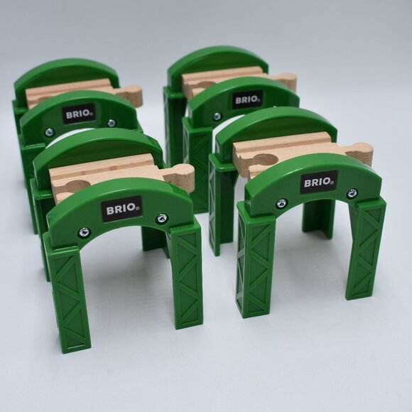 Brio Thomas Other - Brio World Green Stacking Track Supports for Wooden Track Thomas Lot x 4